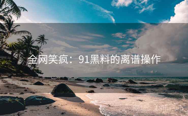 全网笑疯：91黑料的离谱操作