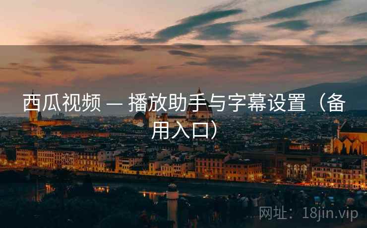 西瓜视频 — 播放助手与字幕设置(备用入口) 西瓜视频 — 播放助手与字幕设置(备用入口)