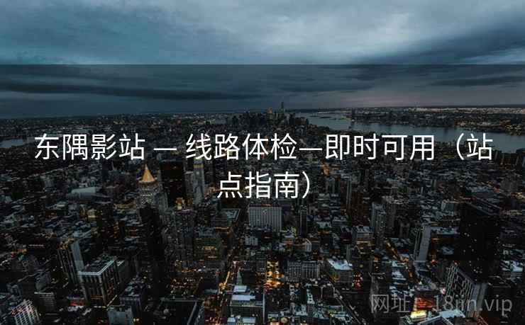 东隅影站 — 线路体检—即时可用(站点指南) 东隅影站 — 线路体检—即时可用(站点指南)