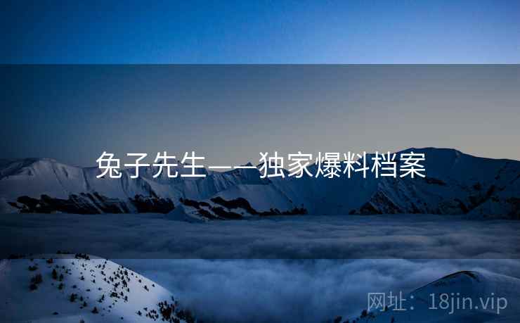 兔子先生——独家爆料档案 兔子先生——独家爆料档案