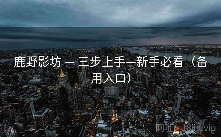 鹿野影坊 — 三步上手—新手必看（备用入口）